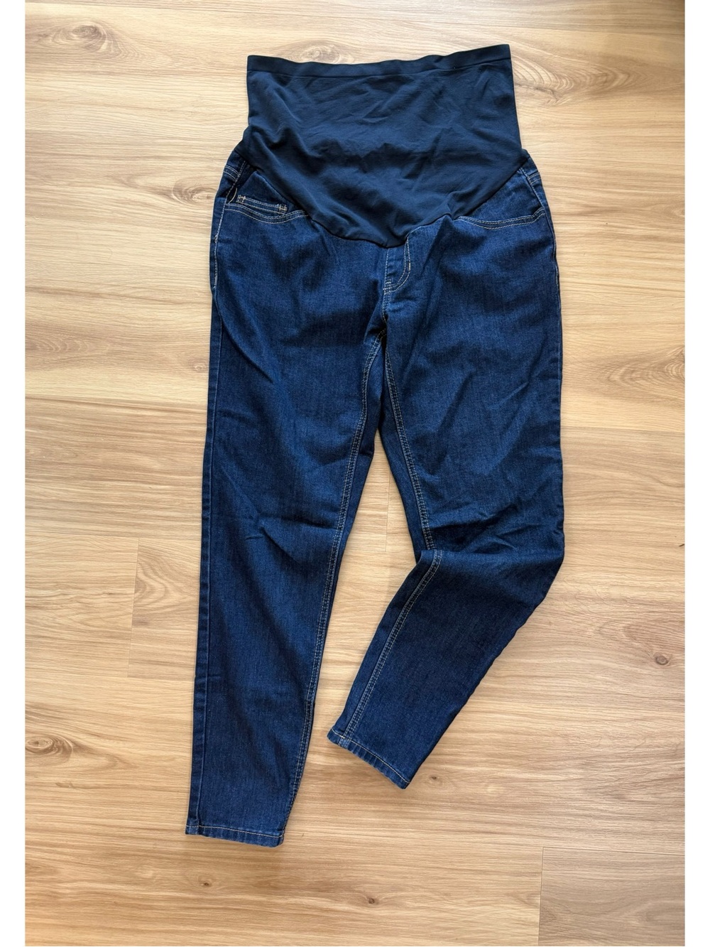 Time and Tru Dark Blue Maternity Jeans with Belly Panel